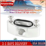 Billet Ls Twin Turbo Dual 90 Degree 1/8" Npt Oil Feed Line Adapter Plate New. Price: $15.78.