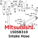 New Mitsubishi Genuine 2022-2024 Eclipse Cross Intake Hose 1505B310. Price: $139.99.