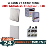 2005 Mitsubishi Endeavor 3.8L Complete Cabin, Air & Oil Filter Kit (5W-20) New. Price: $85.95.