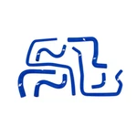 Mishimoto MMHOSE-SUB-ANC4BL / Silicone Ancillary Hoses, 2004- New. Price: $164.99.