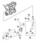 Genuine Mopar Hose Bracket 68329065AA New. Price: $13.69.