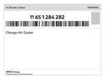 Genuine Bmw Charge-air Cooler 11-65-1-284-282 New. Price: $1032.60.