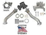 Non-ebpv Pedestal Exhaust Housing Up Pipes 99.5-03 Ford 7.3L Powerstroke New. Price: $229.95.