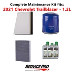 2021 Chevrolet Trailblazer 1.2L Complete Oil, Air & Cabin Filter Kit (5W-30) New. Price: $96.95.