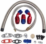 Universal Turbo Oil Line Kit Feed + Return Drain Flange T3 T4 T04E Pan Plug New. Price: $28.99.