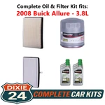 Fits: 2008 Buick Allure 3.8L Complete Oil, Air & Cabin Filter Kit (5W-30) New. Price: $99.95.