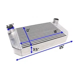 REV9 Bar & Plate High Flow Universal Turbo V-mount Intercooler Type 25X12X3.5 New. Price: $196.00.