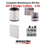 2012 Dodge Caliber 2.0L Complete Air, Oil & Cabin Filter Kit (5W-20) New. Price: $85.95.