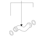 Genuine Audi Connector Pipe 1K0-145-832-E New. Price: $190.79.