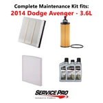 2014 Dodge Avenger 3.6L Complete Oil, Air & Cabin Filter Kit (5W-20) New. Price: $84.95.