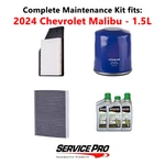 2024 Chevrolet Malibu 1.5L Complete Air, Oil & Cabin Filter Kit (0W-20) New. Price: $116.95.