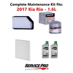2017 Kia Rio 1.6L Complete Cabin, Air & Oil Filter Kit (5W-30) New. Price: $86.95.
