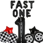 Fast One 1ST Racing Vintage Retro Car Theme Birthday Party Letter Banner Ball... New. Price: $14.46.