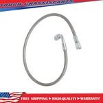 New Turbo Oil Feed Line 24" Length Steel Braided 4AN 90 Degree Straight Hose End. Price: $10.67.