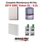 2015 Gmc Yukon Xl 6.2L Complete Oil, Air & Cabin Filter Kit (0W-20) New. Price: $123.95.