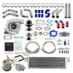 Universal Turbo Kits T3 T4 T04E Intercooler Pipe Wastegate Bov Adapter Oil Lines New. Price: $471.51.