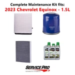2023 Chevrolet Equinox 1.5L Complete Oil, Air & Cabin Filter Kit (0W-20) New. Price: $95.95.