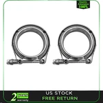 2X 2.5" Inch Stainless Steel V-band Clamp With Female Flanges New. Price: $28.54.