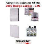 2009 Dodge Caliber 2.0L Complete Air, Oil & Cabin Filter Kit (5W-20) New. Price: $99.95.