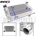 REV9 Universal V-mount Turbo Intercooler Fmic 25X12X3.5 550HP 2.75"INLET/OUTLET New. Price: $196.00.