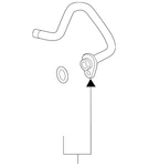 Genuine Volkswagen Water Outlet Pipe 06K-121-492-M New. Price: $38.58.