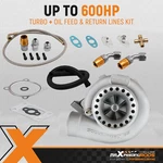GT3582 Universal Turbo Charger 0.7 0.63 A/r + Oil Return Feed Line Kit New. Price: $165.09.