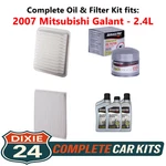 2007 Mitsubishi Galant 2.4L Complete Cabin, Air & Oil Filter Kit (5W-20) New. Price: $85.95.