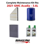 2021 Gmc Acadia 3.6L Complete Air, Oil & Cabin Filter Kit (0W-20) New. Price: $110.95.