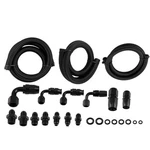 Black Power Steering Oil Line Kit -6AN -10AN Remote Reservoir Universal 3FT Set New. Price: $65.85.