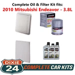 2010 Mitsubishi Endeavor 3.8L Complete Cabin, Air & Oil Filter Kit (5W-20) New. Price: $85.95.