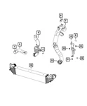 Genuine Mopar Inter-cooler Inlet Hose 68254947AA New. Price: $216.83.