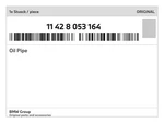 Genuine Bmw Oil Pipe 11-42-8-053-164 New. Price: $672.79.