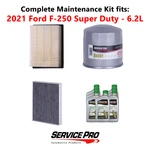 2021 Ford F-250 Super Duty 6.2L Complete Cabin, Air & Oil Filter Kit (5W-30) New. Price: $133.95.