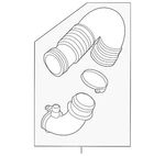 Genuine Audi Air Inlet Pipe 07K-133-359-H New. Price: $225.60.